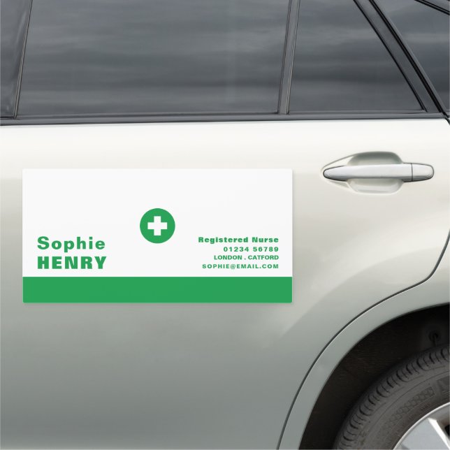 First Aid Symbol, General Practitioner, Nurse Car Magnet (In Situ)