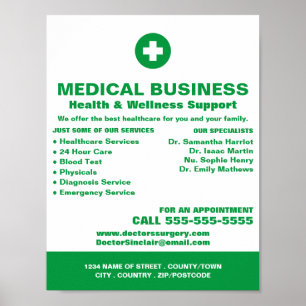 First Aid Symbol, General Practitioner, Nurse Poster