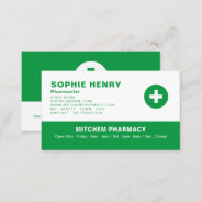 First Aid Symbol, Pharmacy, Pharmacists Business Card at Zazzle