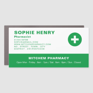 First Aid Symbol, Pharmacy, Pharmacists Car Magnet