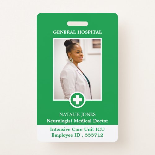 First Aid Symbol Photo Medical ID Badge
