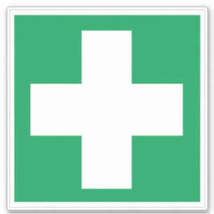 First Aid Symbol Sticker