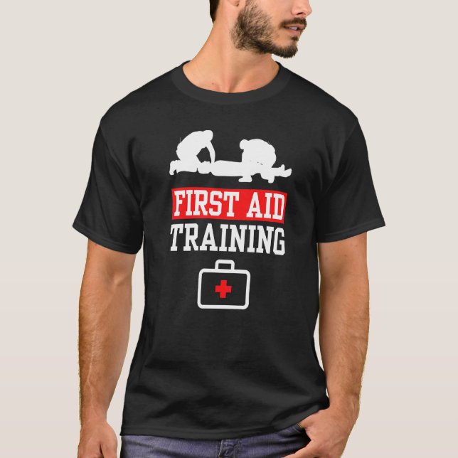 First Aid Training Care Course Emergency Coach T-Shirt (Front)