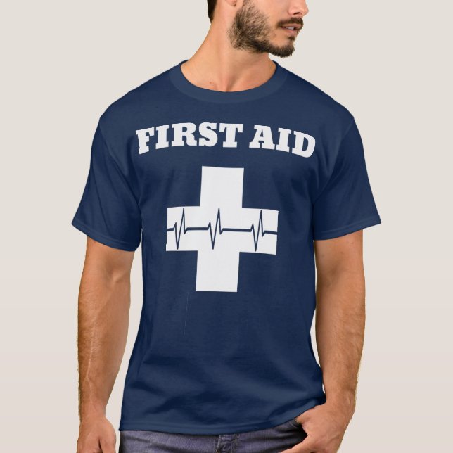First Aid TShirt  Red Cross Emergency Lifeguard (Front)
