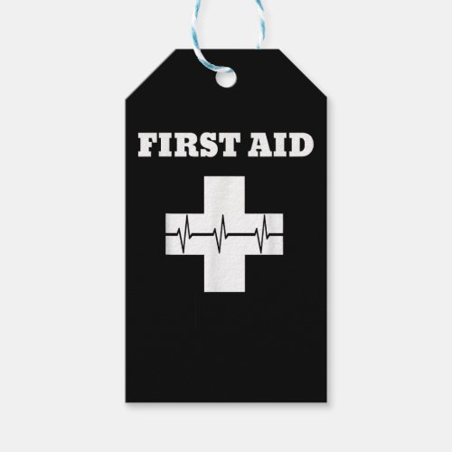 First Aid TShirt  Red Cross Emergency Lifeguard St Gift Tags