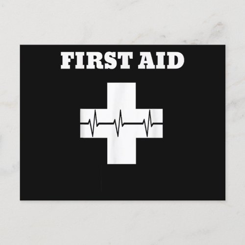 First Aid TShirt  Red Cross Emergency Lifeguard St Holiday Postcard