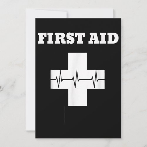 First Aid TShirt  Red Cross Emergency Lifeguard St Invitation