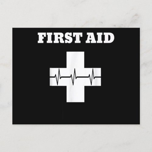First Aid TShirt  Red Cross Emergency Lifeguard St Postcard