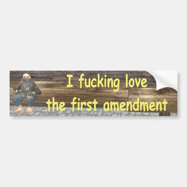 first amendment bumper sticker (Front)