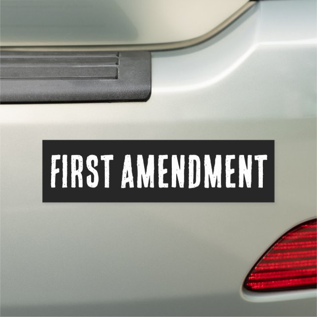 First Amendment Bumper Sticker Car Magnet (In Situ)