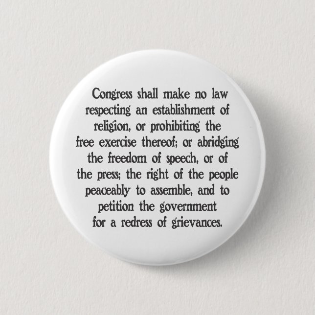 First Amendment Button (Front)