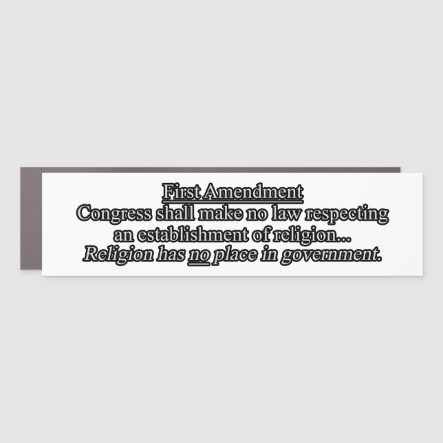 First Amendment Car Magnet (Front)