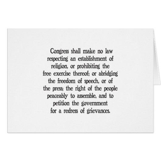 First Amendment Cards (Front Horizontal)
