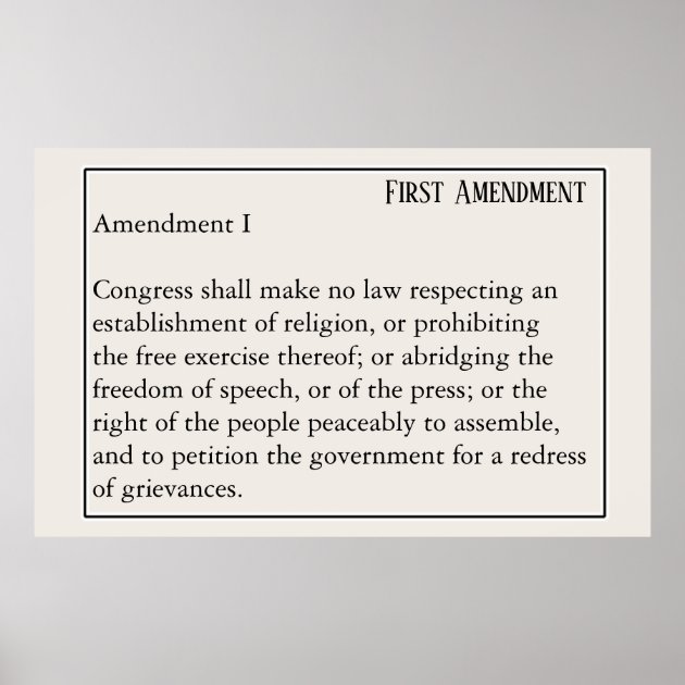 first amendment freedom of speech