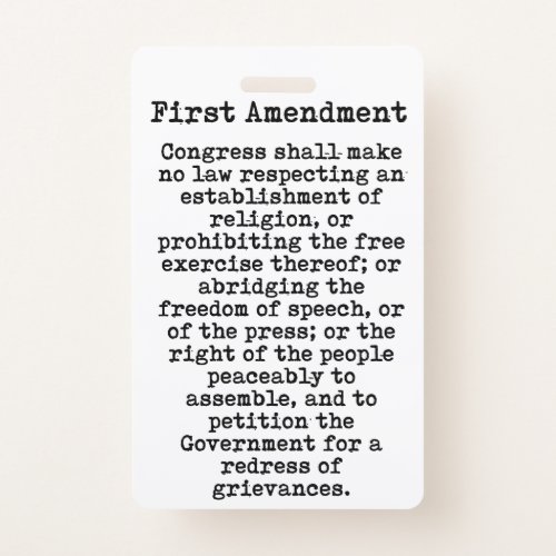 First Amendment_Constitution of the United States Badge
