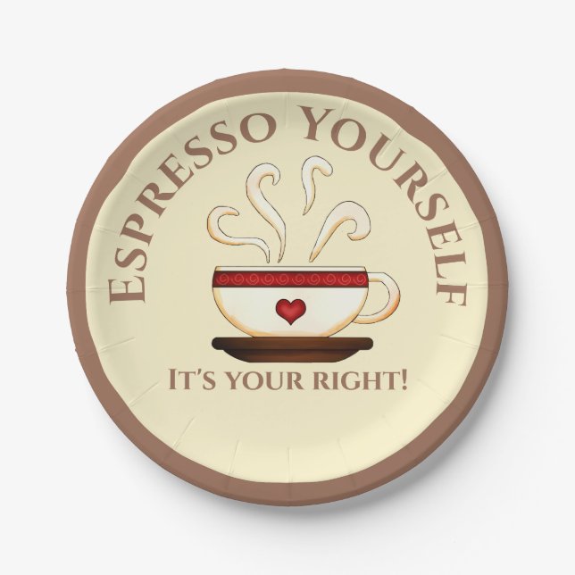 First Amendment: Espresso Yourself Paper Plates (Front)