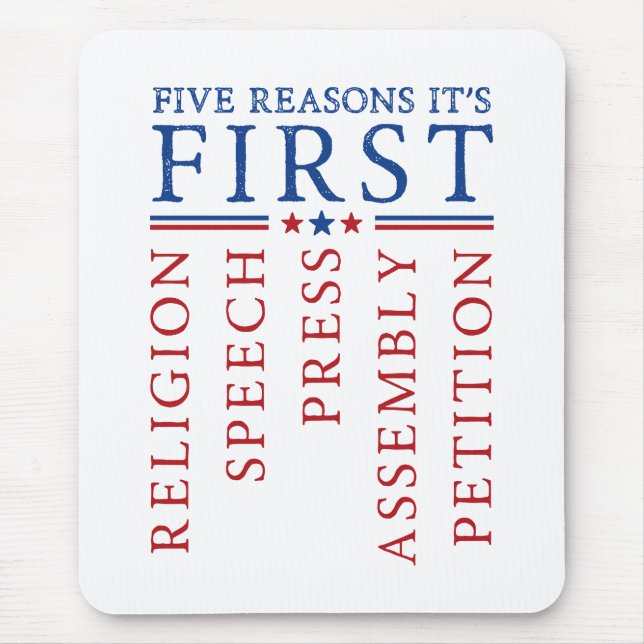 First Amendment Freedom of Speech Protest Rally Mouse Pad (Front)