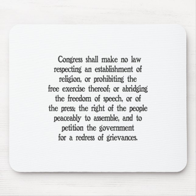 First Amendment Mouse Pad (Front)