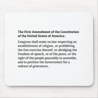 First Amendment of the Constitution Mouse Pad