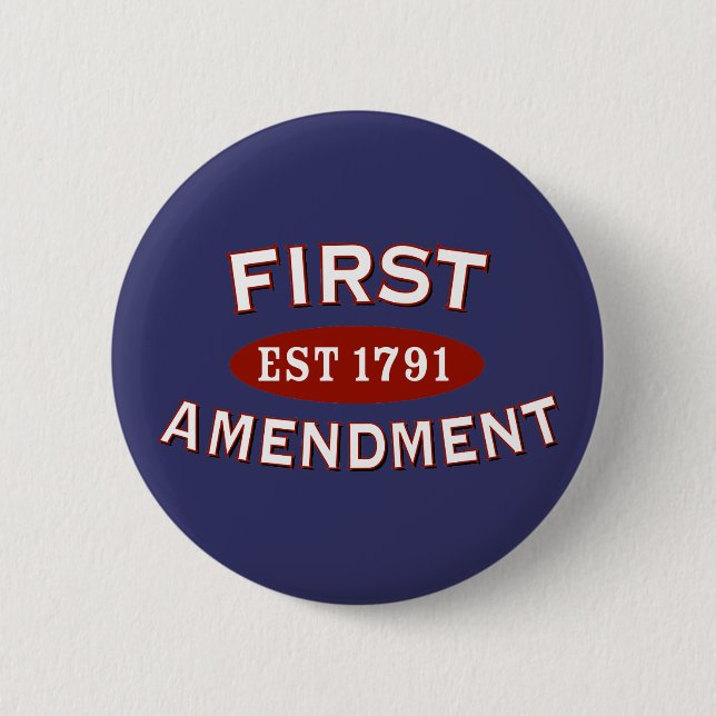 First Amendment Pinback Button (Front)