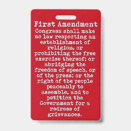 First Amendment Press Pass Badge