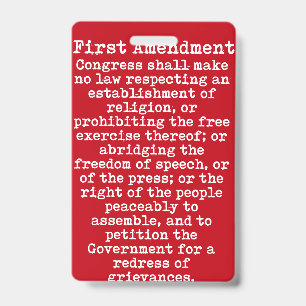 First Amendment Press Pass Badge