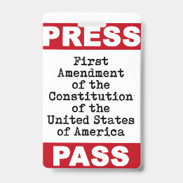 First Amendment Press Pass Badge