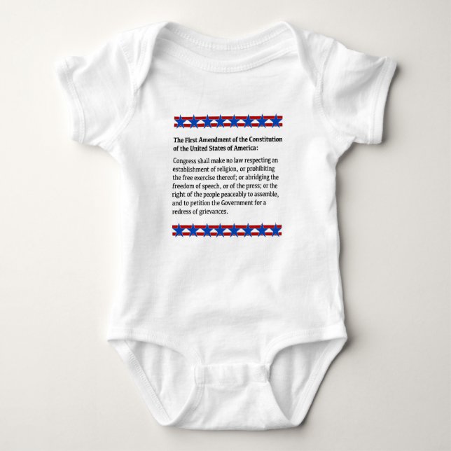 First Amendment Rights Baby Bodysuit (Front)