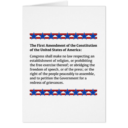 First Amendment Rights Cards (Front)