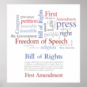 First Amendment Rights - Freedom of Speech Large Poster