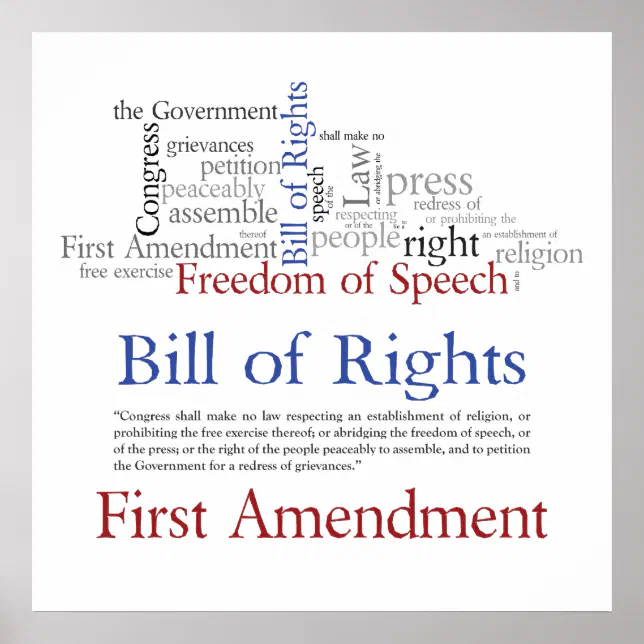 First Amendment Rights - Freedom of Speech Poster | Zazzle