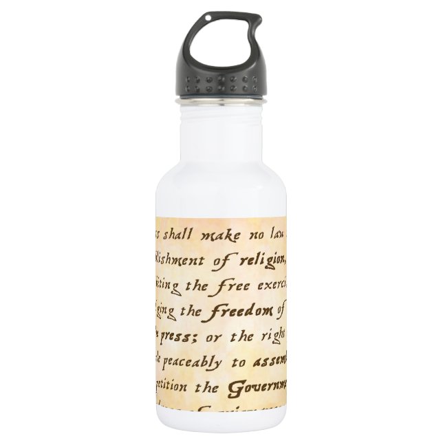 First Amendment Water Bottle (Front)