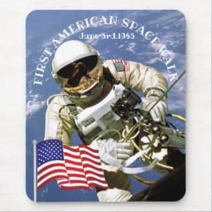 First American Astronaut Space Walk Mouse Pad