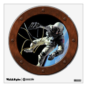 First American Astronaut Spacewalk Porthole Window Wall Sticker