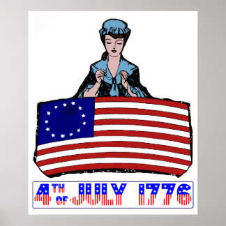 FIRST AMERICAN FLAG POSTER