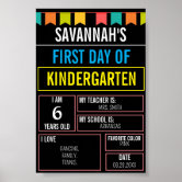 First Day and Last Day of School Chalkboard Sign with Frame,Back to School  Board