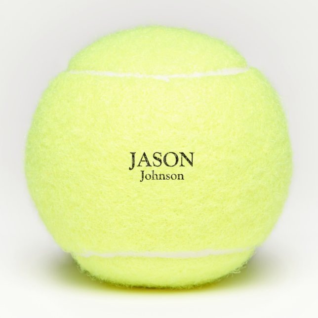 First and Last name Personalized Tennis Balls (Front)