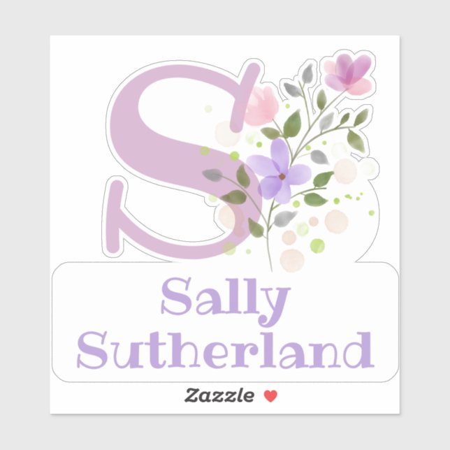 First and Last Names plus Initial Sticker Cut-Out (Sheet)