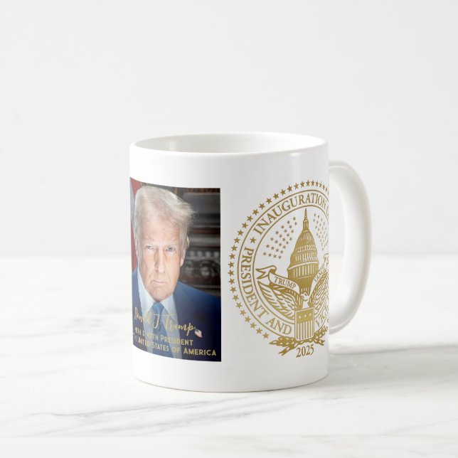 First and Second Inaugural Seal Donald Trump Coffee Mug (Front Right)