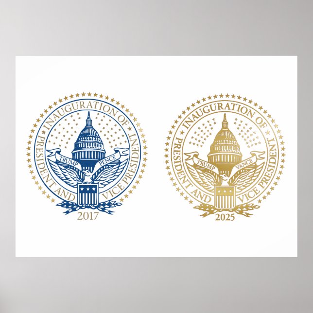 First and Second Inauguration of President Trump Poster (Front)