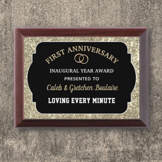 First Anniversary Custom Award Plaque (Creator Uploaded)