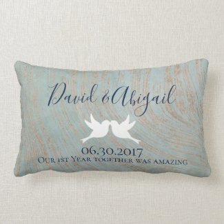 First Anniversary Gift Lumbar Pillow