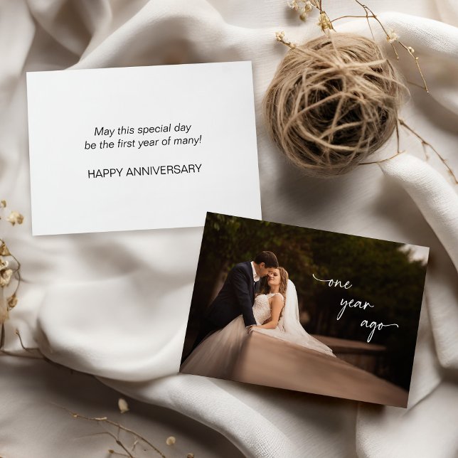 First Anniversary - One Year Ago Happy Anniversary Card (Creator Uploaded)