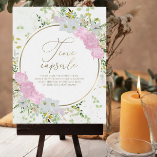 First Anniversary Time Capsule Sign Bridal Shower