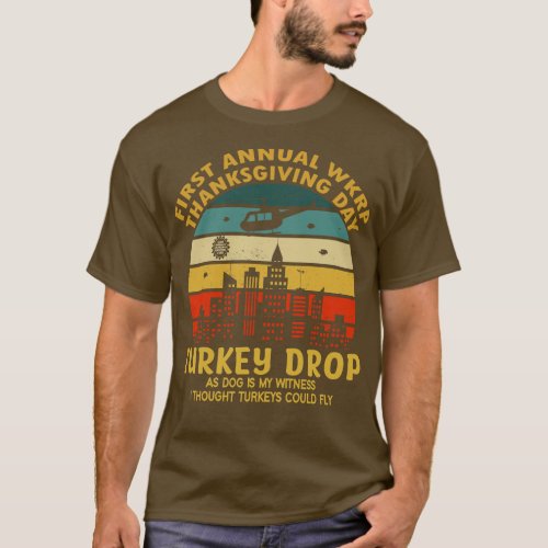 First Annual Wkrp Thanksgiving Day Turkey Drop Vin T_Shirt