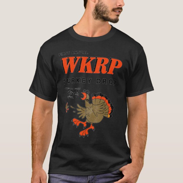 First Annual WKRP Turkey Drop604png604 T-Shirt (Front)