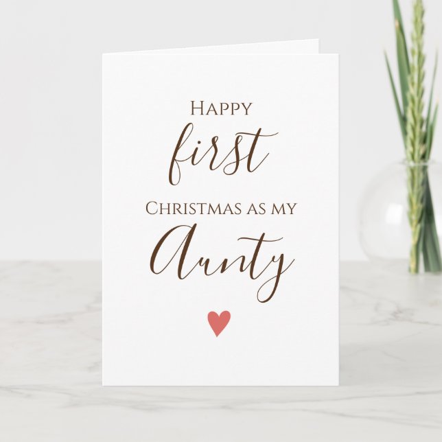 First   Aunty Merry Christmas Card (Front)