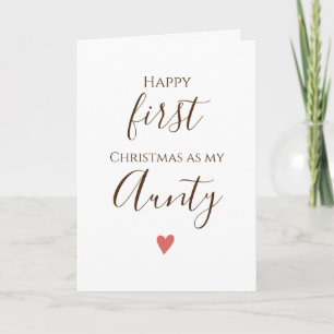 First Aunty Merry Christmas Card