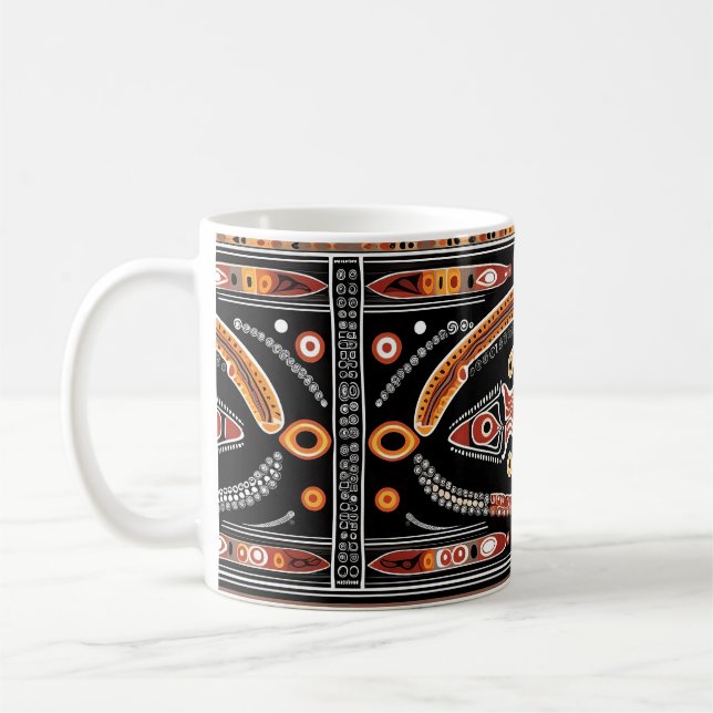 First Australian Indigenous Aboriginal Inspired Coffee Mug (Left)