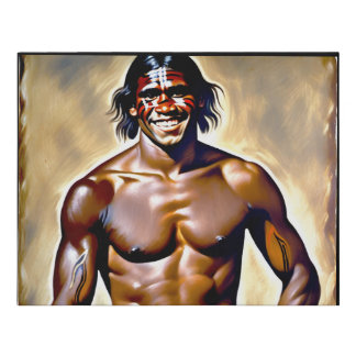First Australian Indigenous Man Colonial Painting Faux Canvas Print